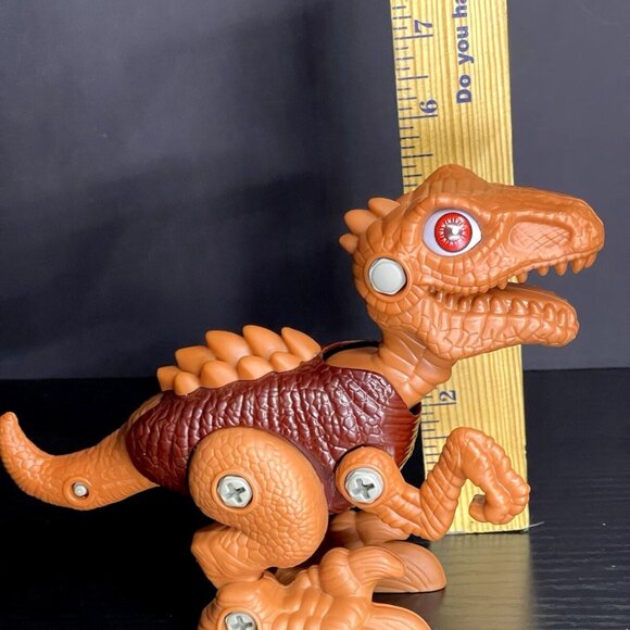 Set Of 3 Dinosaur Building Toys - Blue Orange & Green - Educational & Fun For Ki - Picture 8 of 15